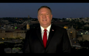 Lee más sobre el artículo Mike Pompeo afirma que Jerusalén es la ciudad de Dios en un discurso desde Israel