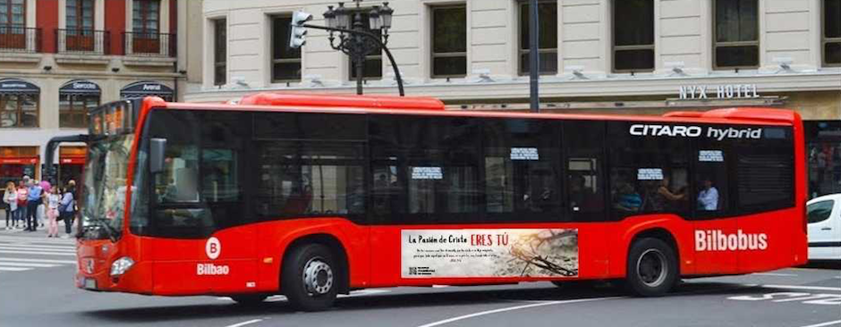 Los autobuses de Bilbao lucen anuncios evangelísticos