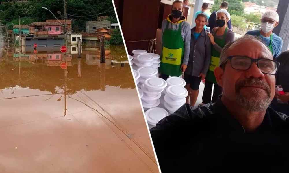 Pastor abre iglesia para indigentes durante inundaciones en Brasil