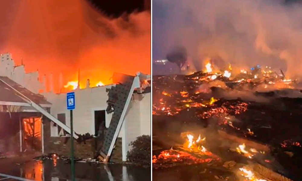 Terrible incendio destruyó iglesia en pleno servicio de adoración